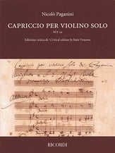 Capriccio for Violin Solo M.S. 54 cover